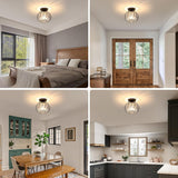 Norid Lyx Taklampa | Minimalistisk Järn & Glas Armatur | Modern Hallbelysning Carvallo