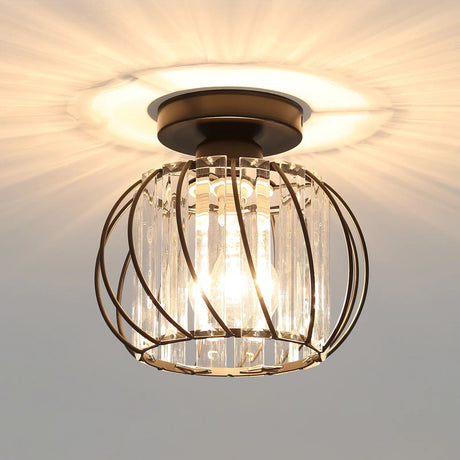 Norid Lyx Taklampa | Minimalistisk Järn & Glas Armatur | Modern Hallbelysning Carvallo