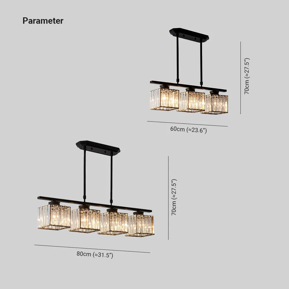 Multi-Head Glas Chandelier | Modern Matsal Belysning | Justerbar Höjd Carvallo