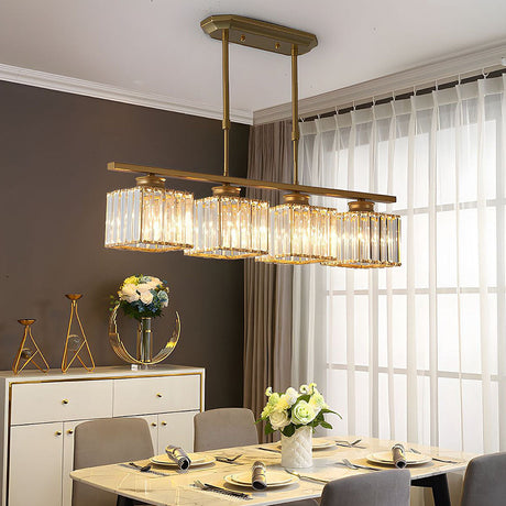 Multi-Head Glas Chandelier | Modern Matsal Belysning | Justerbar Höjd Carvallo