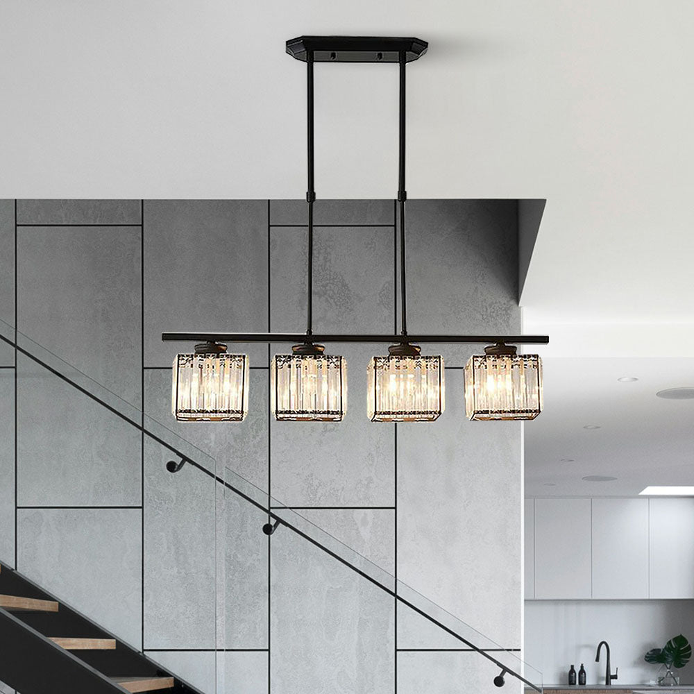 Multi-Head Glas Chandelier | Modern Matsal Belysning | Justerbar Höjd Carvallo