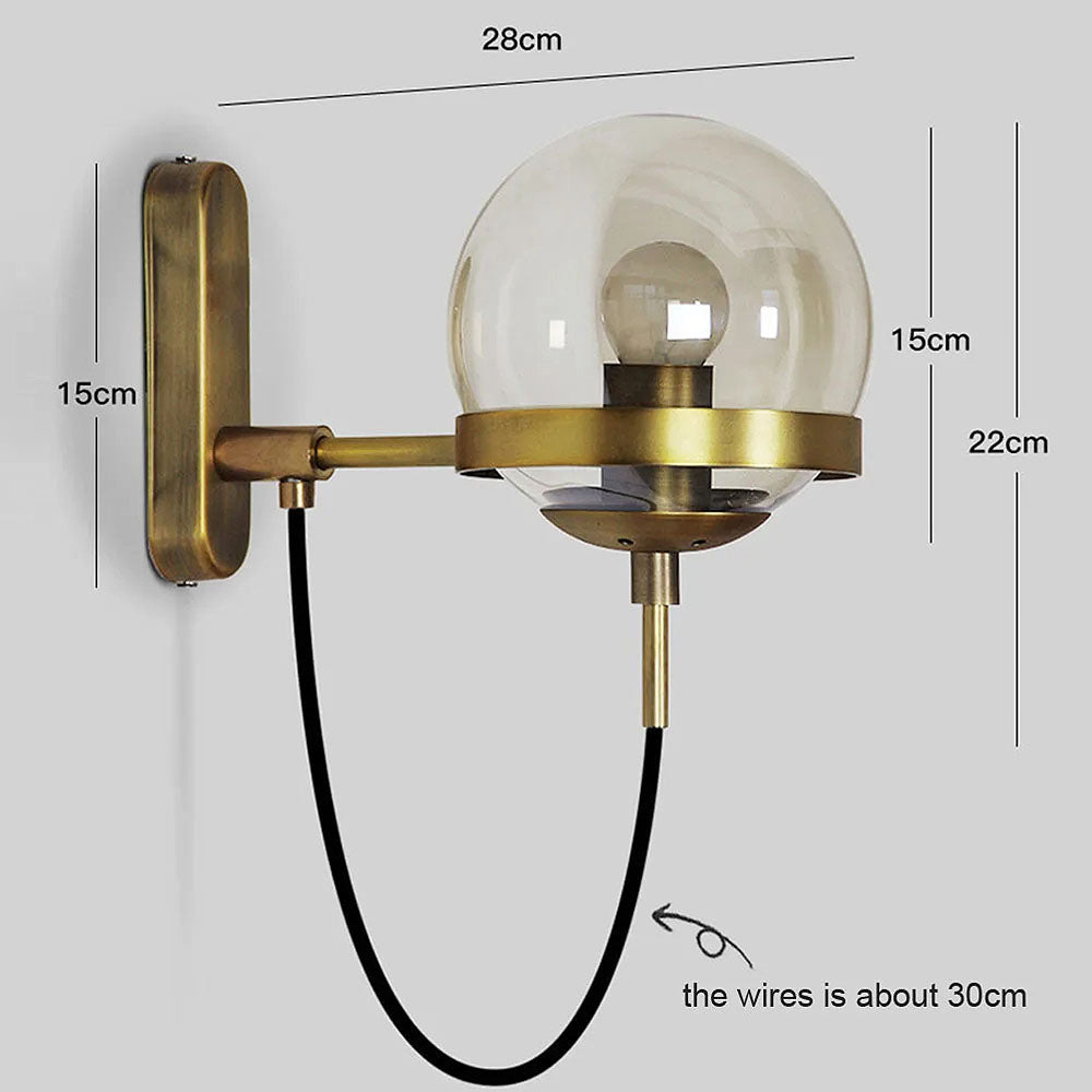 Unik Glasboll Vägglampa Carvallo