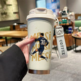 Termosflaska Lionel Messi - Fotboll Vattenflaska - Premium Footballdinho