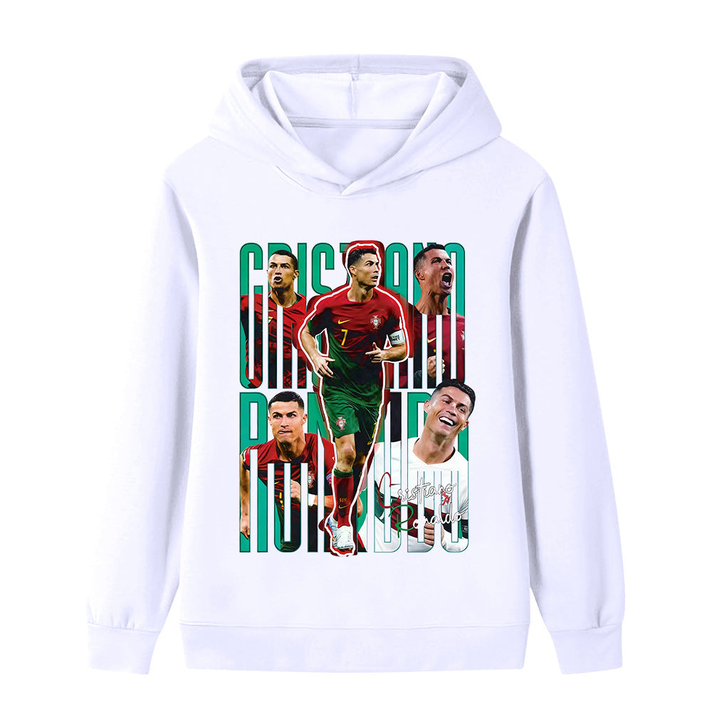 Ronaldo Fotbolls Hoodie för Barn - Portugal Footballdinho
