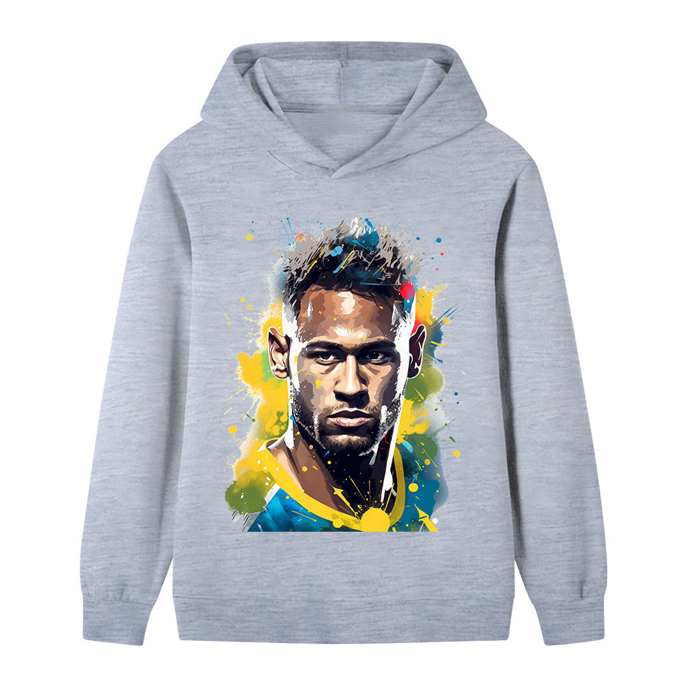 Neymar Fotbolls Hoodie för Barn Footballdinho