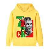 Cristiano Ronaldo Fotbolls Hoodie för Barn - Portugal Footballdinho