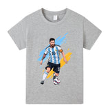 Lionel Messi Fotbolls T-shirt för Barn - Argetina Footballdinho