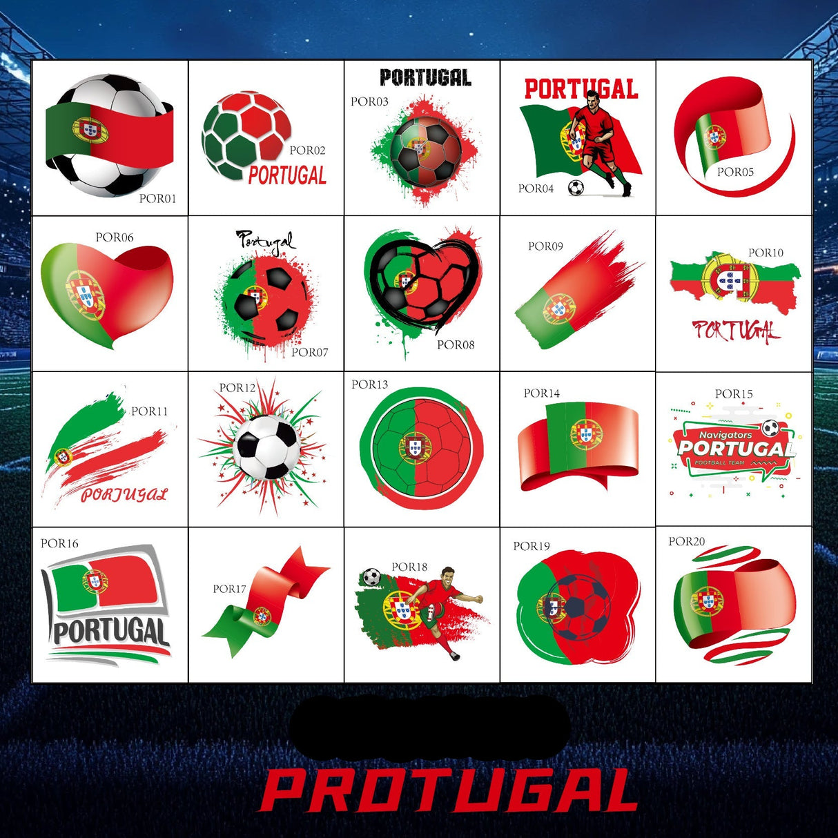 Fotbolls Klistermärken - Portugal Footballdinho
