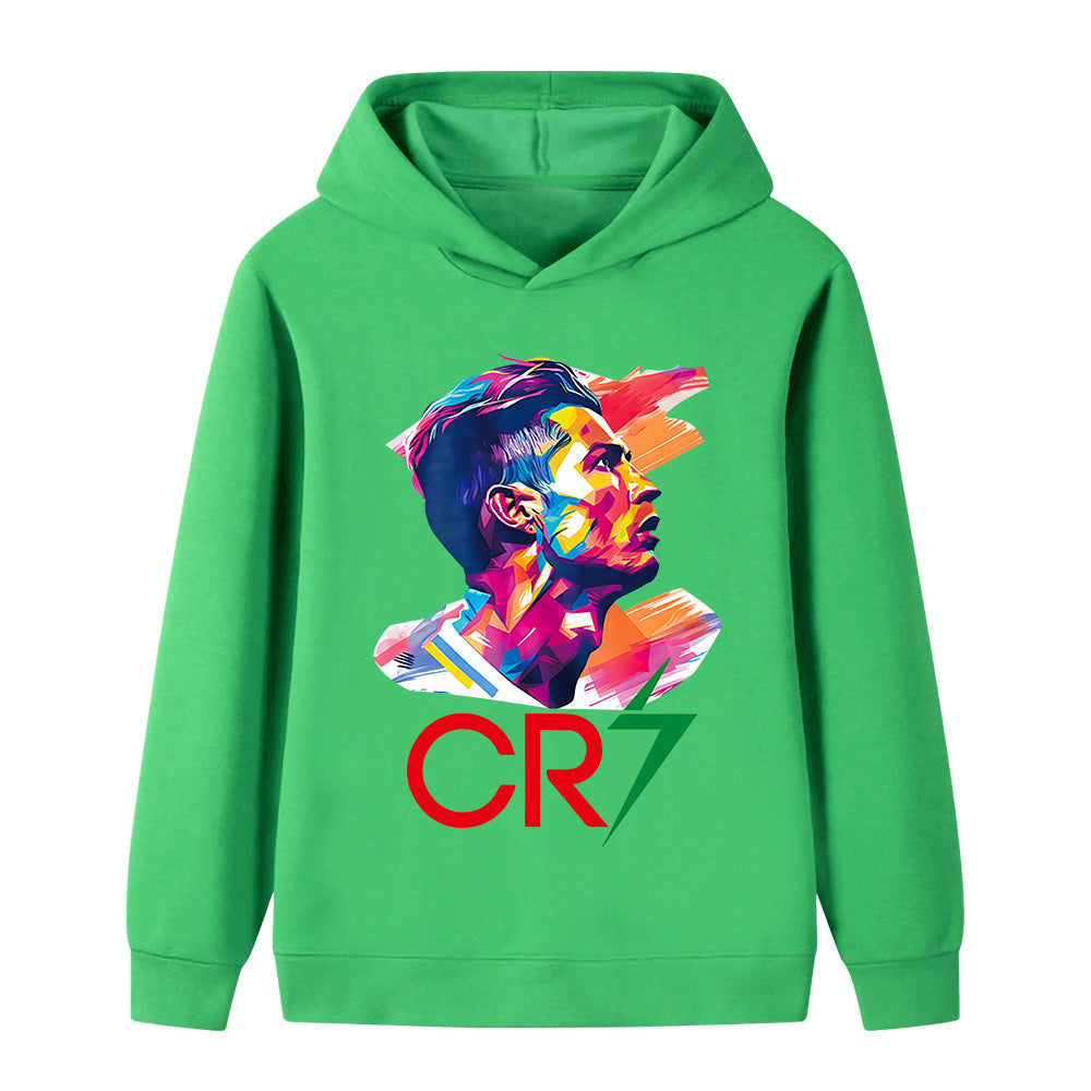 Cristiano Ronaldo Fotbolls Hoodie för Barn - Mjuk Footballdinho