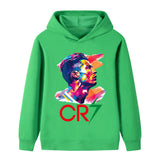 Cristiano Ronaldo Fotbolls Hoodie för Barn - Mjuk Footballdinho
