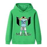 Lionel Messi Fotbolls Hoodie för Barn - Sportig Footballdinho