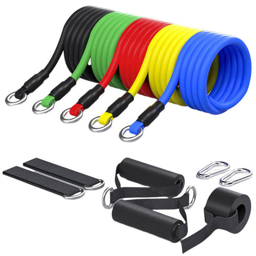 11-delars motståndsband set – Fitness träning & stretchkit Carvallo