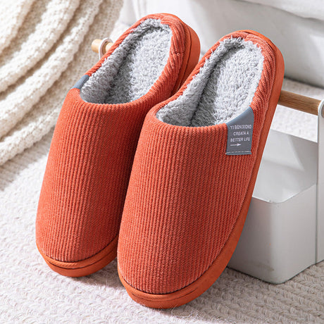 Anti-halk termiska tofflor med mjuk botten-Hemnix-Orange-36-37-Hemnix