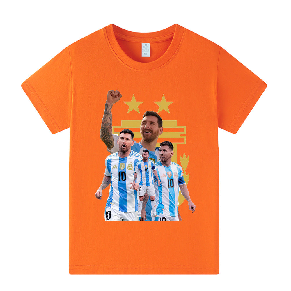Messi Fotbolls T-shirt för Barn - Argetina Footballdinho