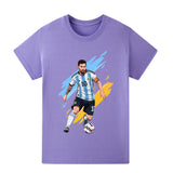 Lionel Messi Fotbolls T-shirt för Barn - Argetina Footballdinho