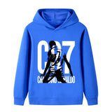 Cristiano Ronaldo Fotbolls Hoodie för Barn - Sportig Footballdinho