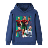 Ronaldo Fotbolls Hoodie för Barn - Portugal Footballdinho