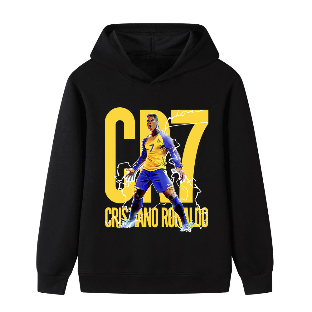 Ronaldo Fotbolls Hoodie för Barn - Al Nassr Footballdinho