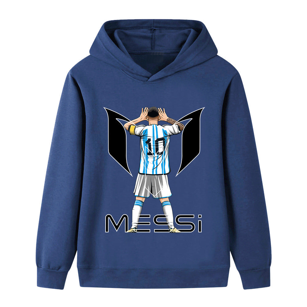Lionel Messi Fotbolls Hoodie för Barn - Sportig Footballdinho