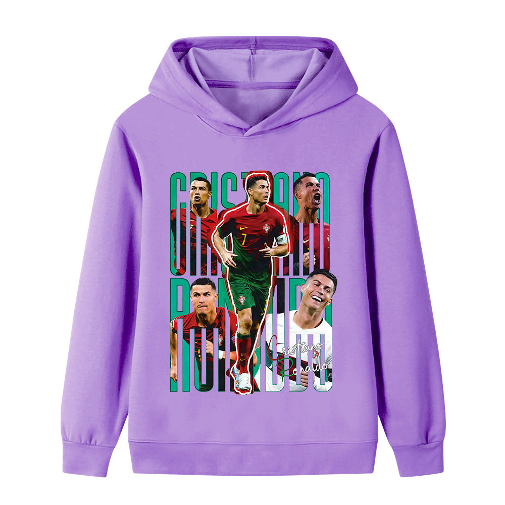 Ronaldo Fotbolls Hoodie för Barn - Portugal Footballdinho