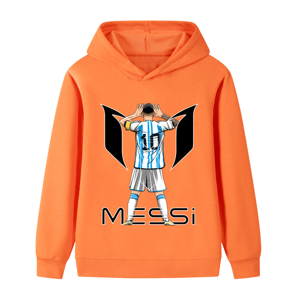 Lionel Messi Fotbolls Hoodie för Barn - Sportig Footballdinho