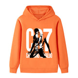 Cristiano Ronaldo Fotbolls Hoodie för Barn - Sportig Footballdinho