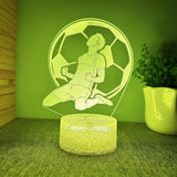 Fotboll 3D Illusion LED-Lampa - Nattlampa - 16 Färger Footballdinho