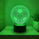 Fotboll 3D Illusion LED-Lampa - Nattlampa - med Fjärrkontroll Footballdinho