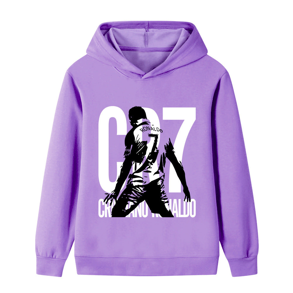 Cristiano Ronaldo Fotbolls Hoodie för Barn - Sportig Footballdinho