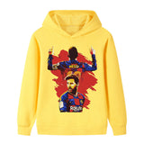Lionel Messi Fotbolls Hoodie för Barn - Barcelona Footballdinho