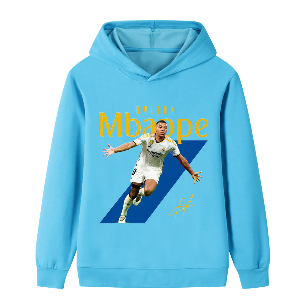 Mbappé Fotbolls Hoodie för Barn Footballdinho