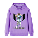 Lionel Messi Fotbolls Hoodie för Barn - Sportig Footballdinho