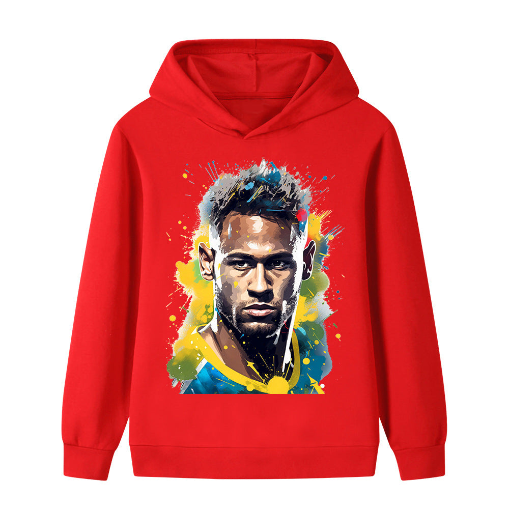 Neymar Fotbolls Hoodie för Barn Footballdinho