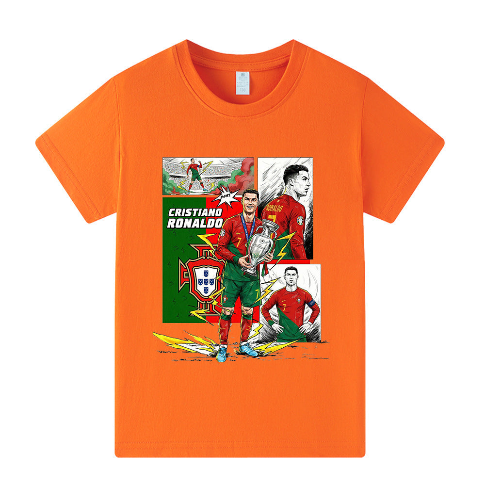 Cristiano Ronaldo Fotbolls T-shirt för Barn - Portugal - Style Footballdinho