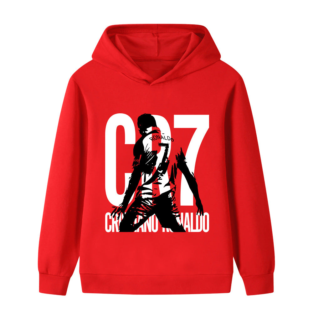 Cristiano Ronaldo Fotbolls Hoodie för Barn - Sportig Footballdinho