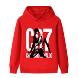 Cristiano Ronaldo Fotbolls Hoodie för Barn - Sportig Footballdinho