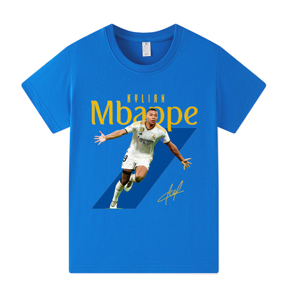 Kylian Mbappé Fotbolls T-shirt för Barn Footballdinho