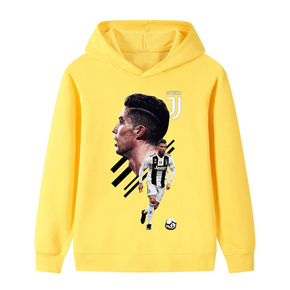 Ronaldo Fotbolls Hoodie för Barn - Juventus Footballdinho