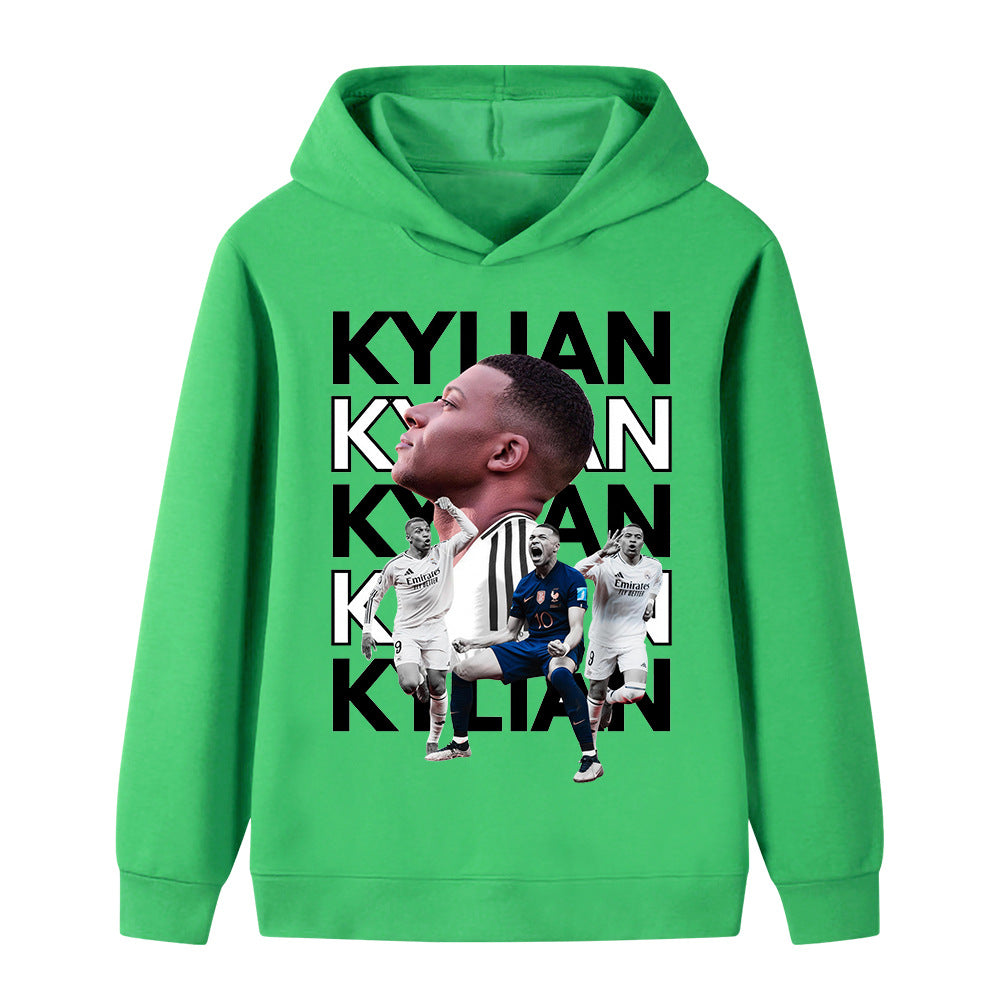 Kylian Mbappé Fotbolls Hoodie för Barn - Mbappe Footballdinho