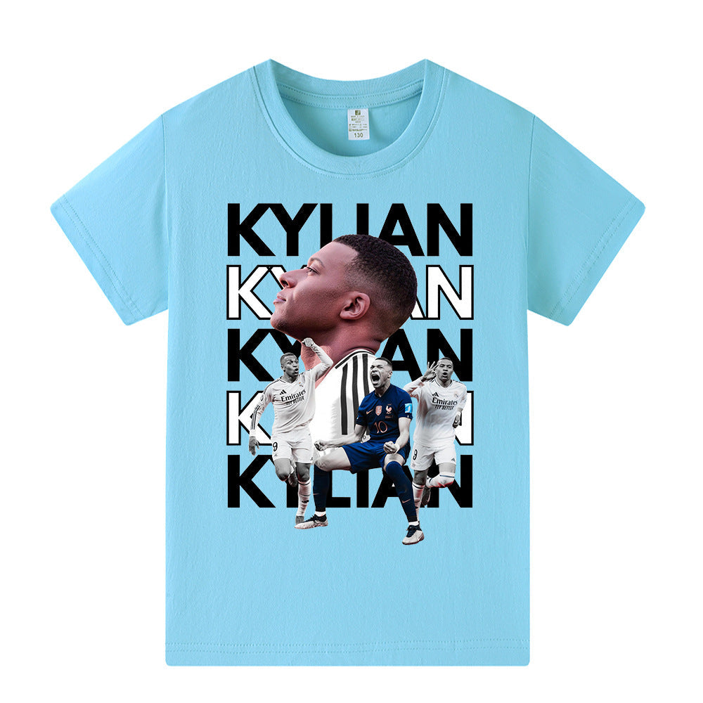 Kylian Mbappé Fotbolls T-shirt för Barn - Mbappe Footballdinho