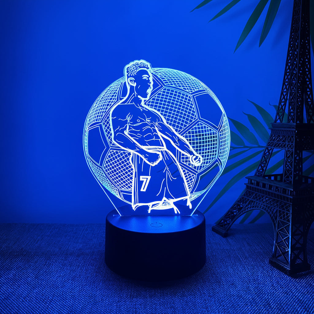 Ronaldo 3D Illusion LED-Lampa - Nattlampa Footballdinho