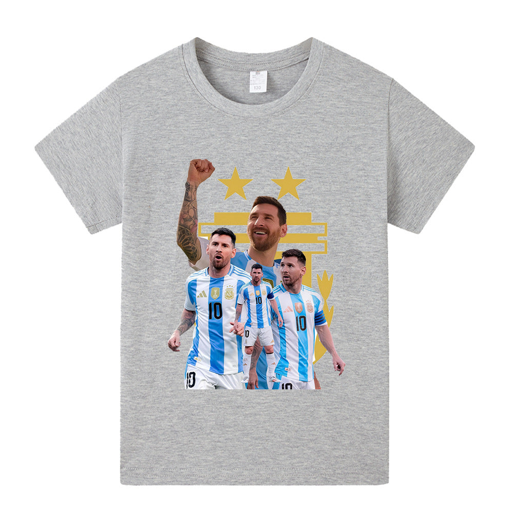 Messi Fotbolls T-shirt för Barn - Argetina Footballdinho