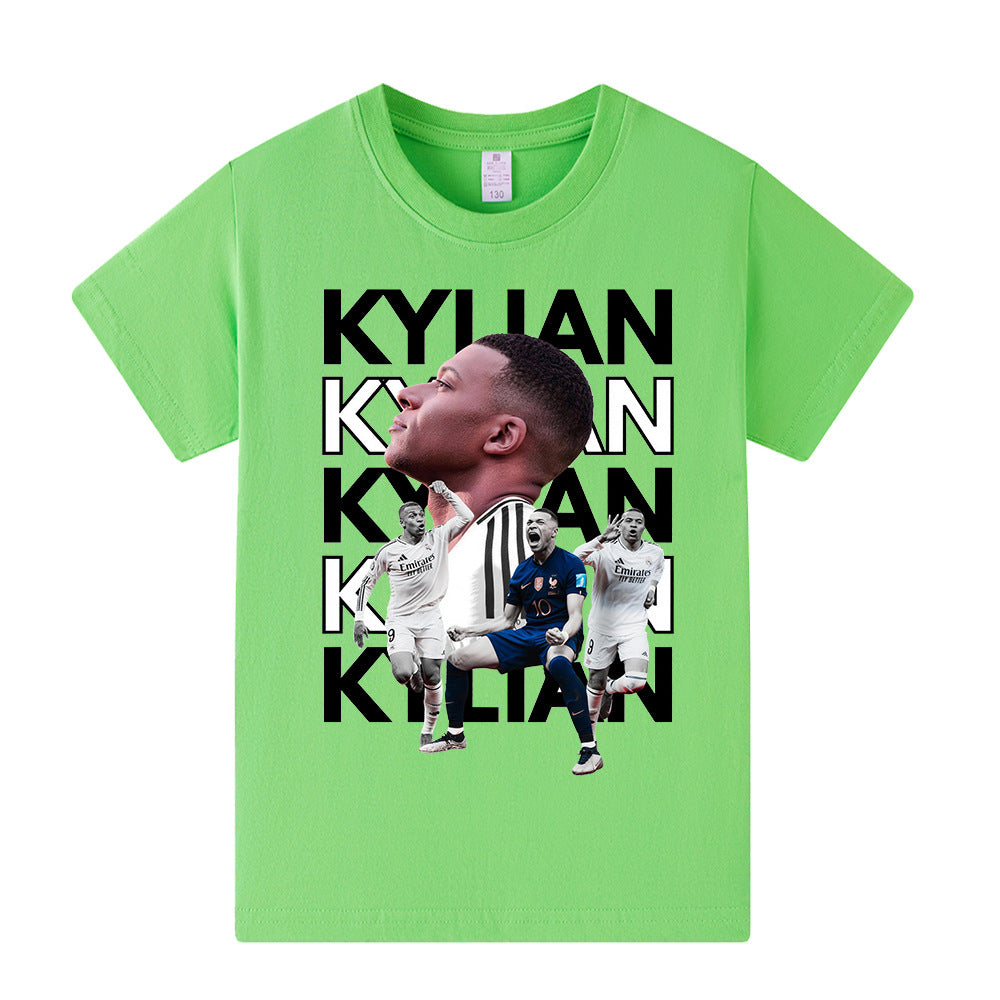 Kylian Mbappé Fotbolls T-shirt för Barn - Mbappe Footballdinho