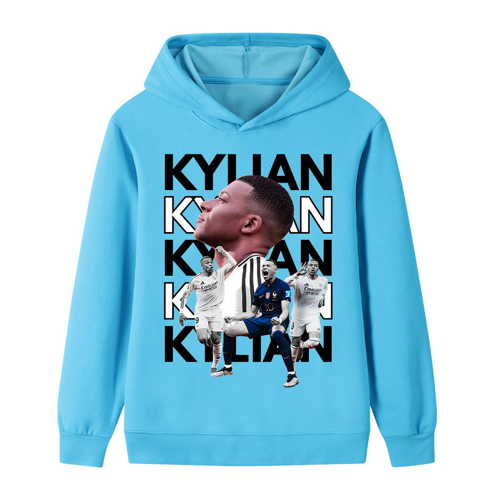 Kylian Mbappé Fotbolls Hoodie för Barn - Mbappe Footballdinho