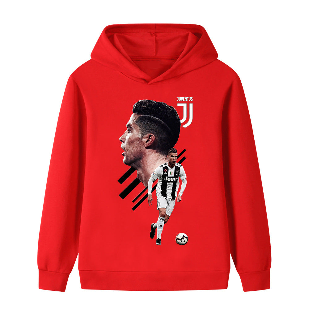 Ronaldo Fotbolls Hoodie för Barn - Juventus Footballdinho