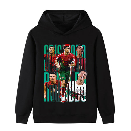 Ronaldo Fotbolls Hoodie för Barn - Portugal Footballdinho