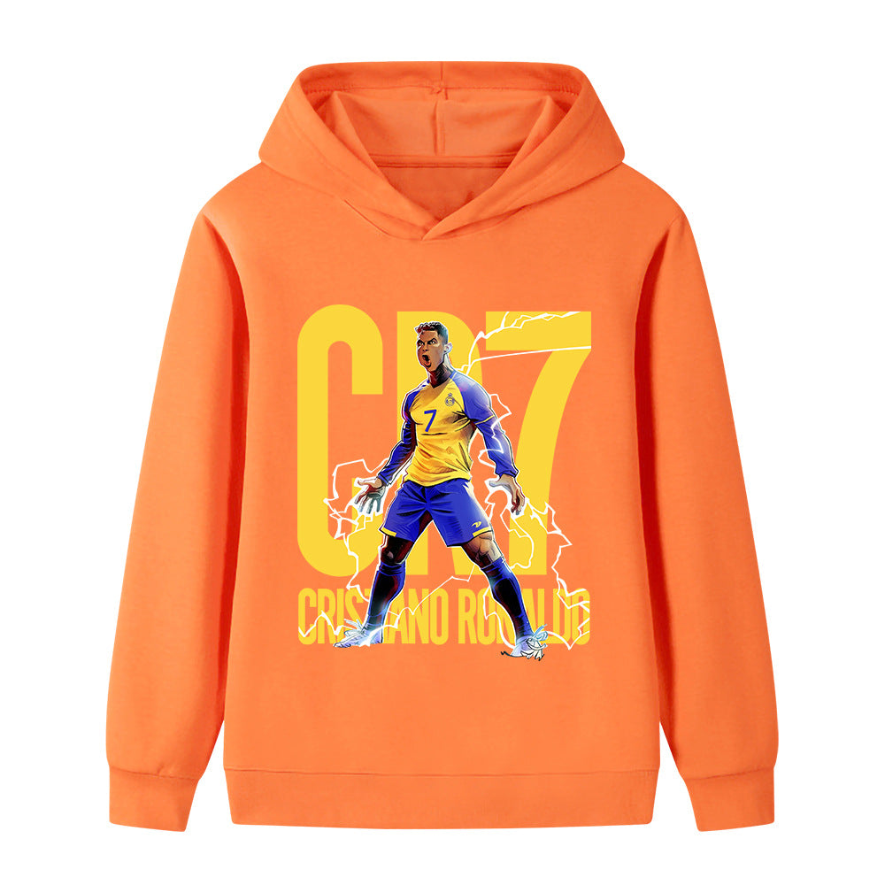 Ronaldo Fotbolls Hoodie för Barn - Al Nassr Footballdinho