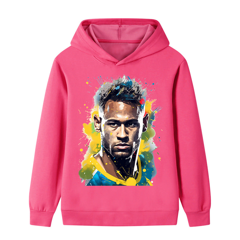 Neymar Fotbolls Hoodie för Barn Footballdinho