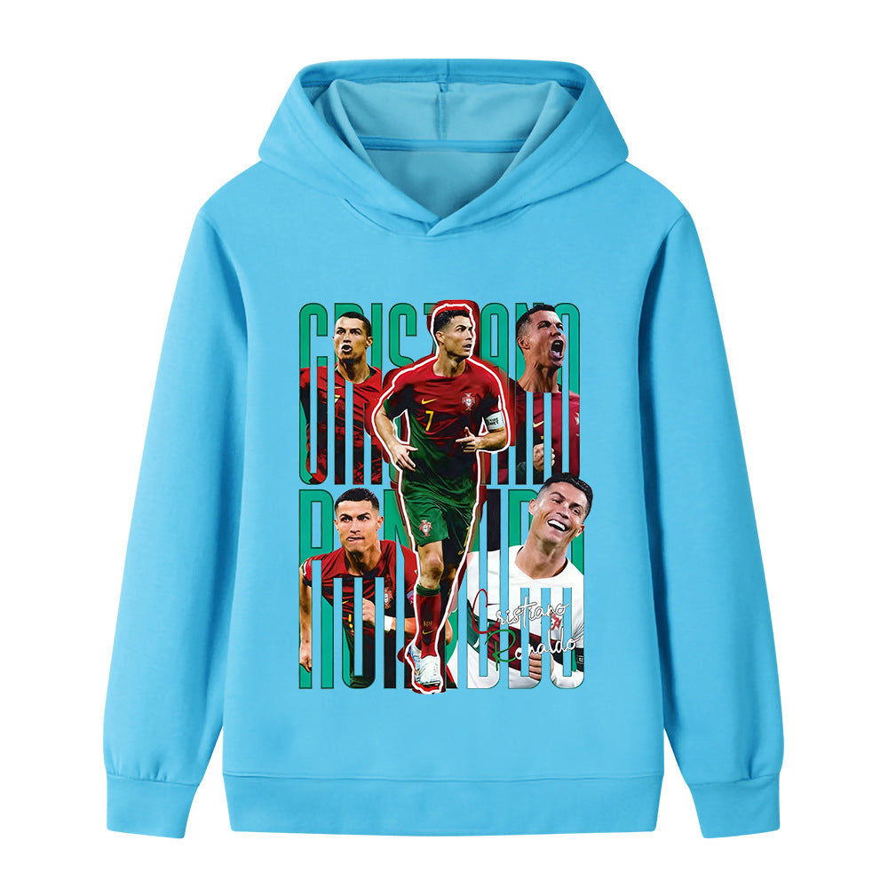 Ronaldo Fotbolls Hoodie för Barn - Portugal Footballdinho