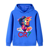 Cristiano Ronaldo Fotbolls Hoodie för Barn - Mjuk Footballdinho